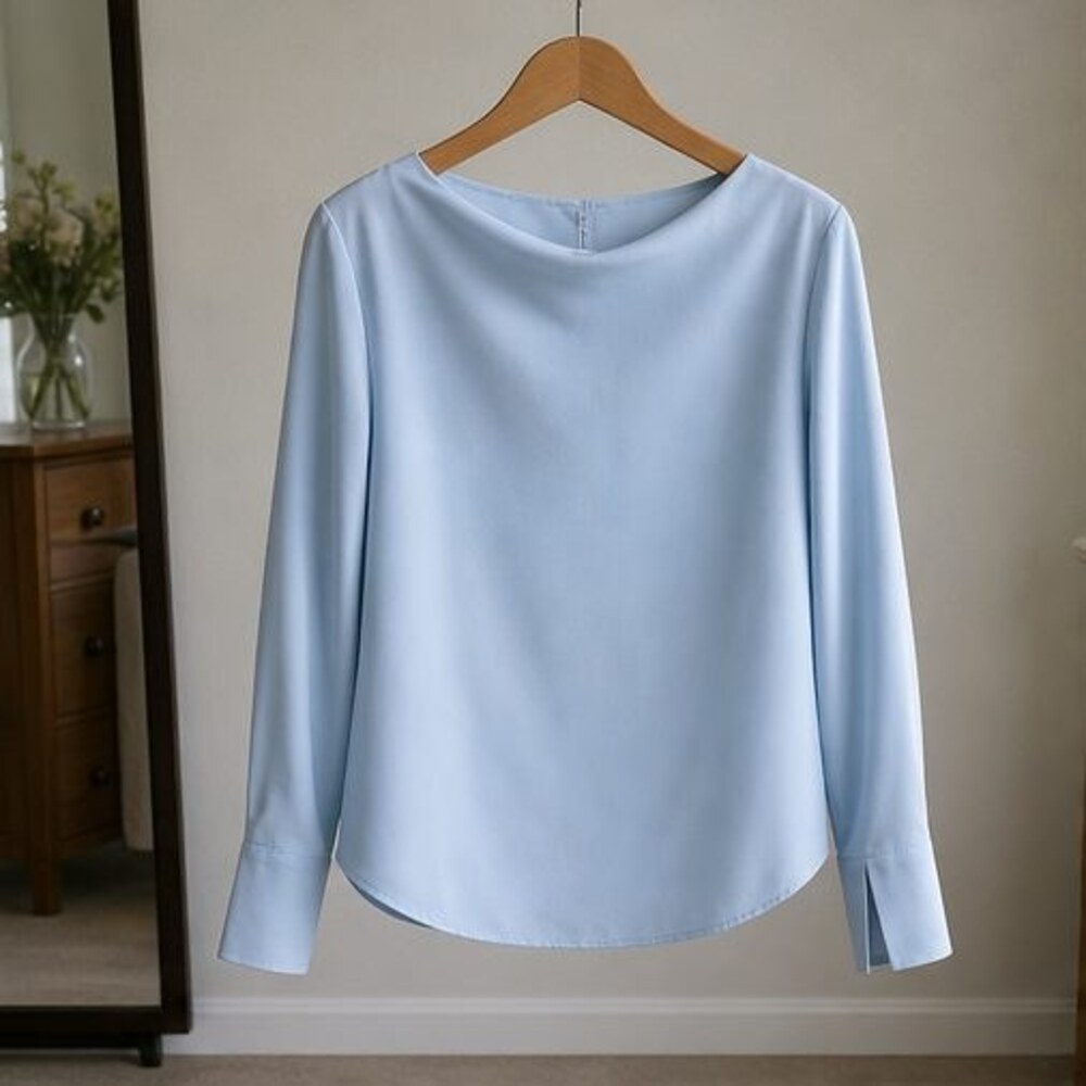 Camel Pleated Blouse